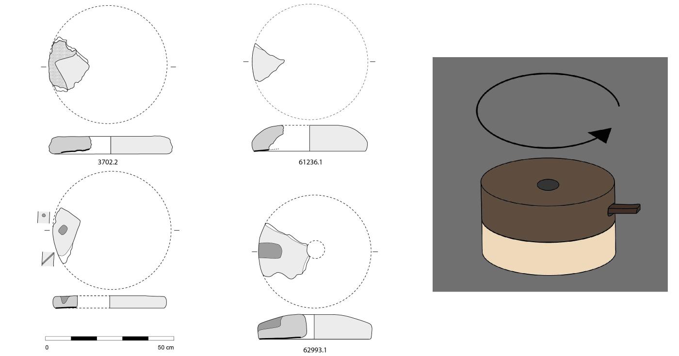 Dessins techniques et restitution de meules.